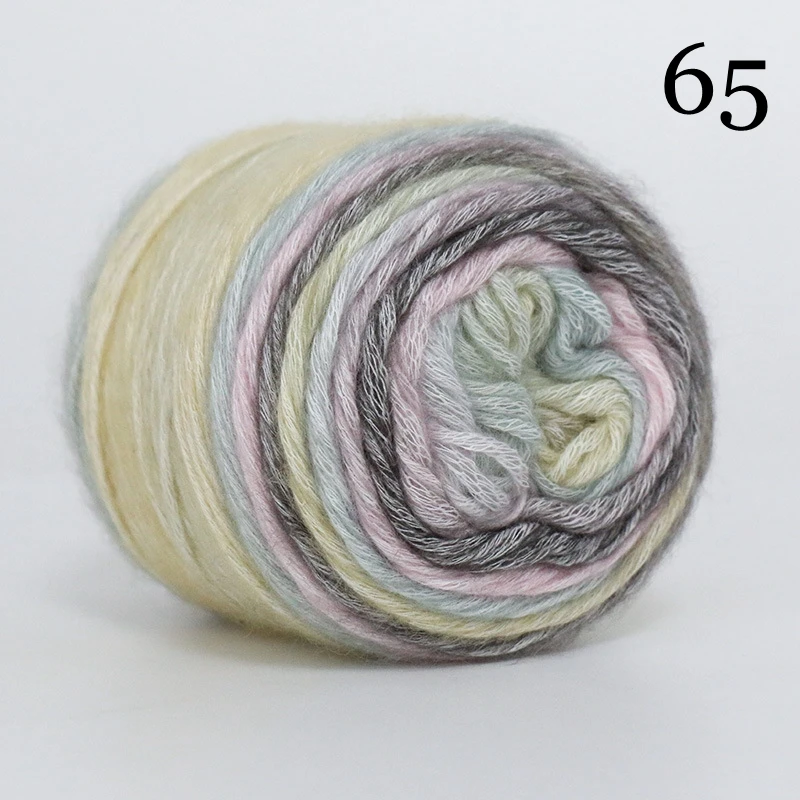 100G Rainbow Color Hand-woven Cotton Yarn Soft Crochet Thick Yarn For Hand Knitting Warm Sweater Sofa Cushion Scarf DIY