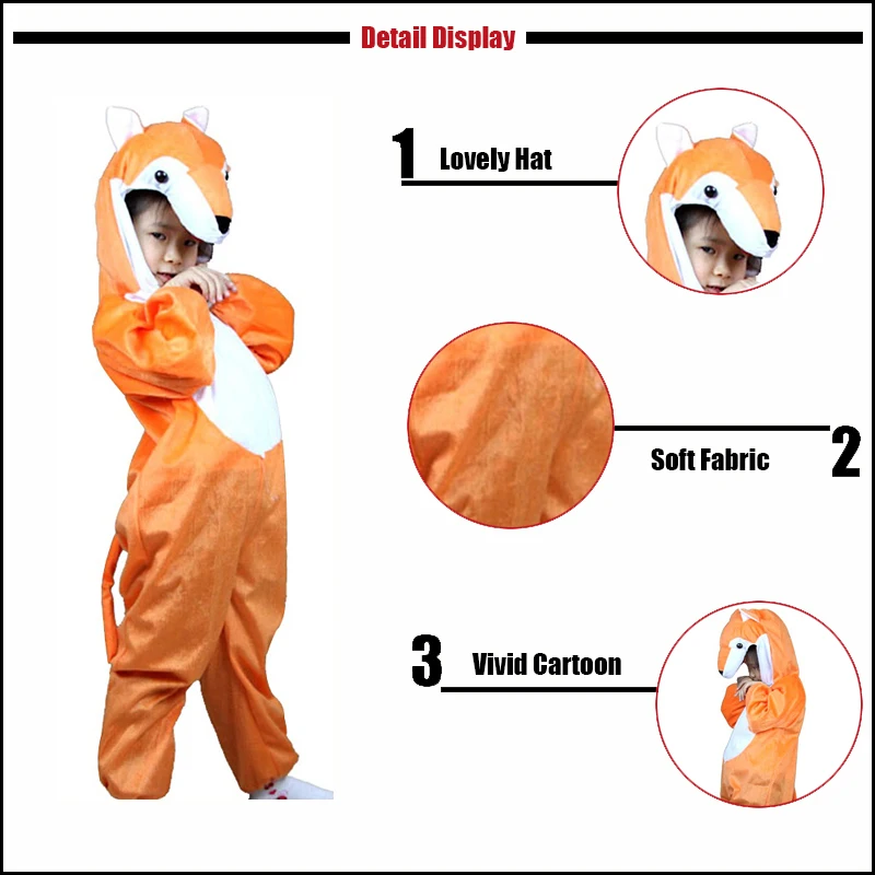 Kids Cartoon Animals Fox Costumes Boy Girl Halloween Cosplay Costume Anime Foxes Disfraces Dress Up Role Play Jumpsuit Clothes Kids Cartoon Animals Fox Costumes Boy Girl Halloween Cosplay Costume Anime Foxes Disfraces Dress Up Role Play Jumpsuit Clothes