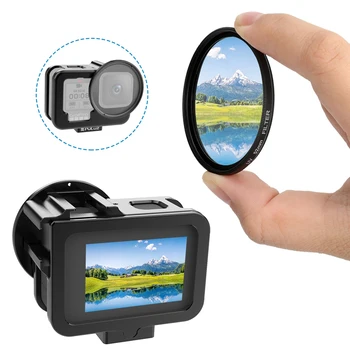 

Housing Cage Protective Shell Black Aluminum Alloy Vlog Accessory Microphone Adapter 2 Cold Shoe Mount Dustproof For GoPro HERO9