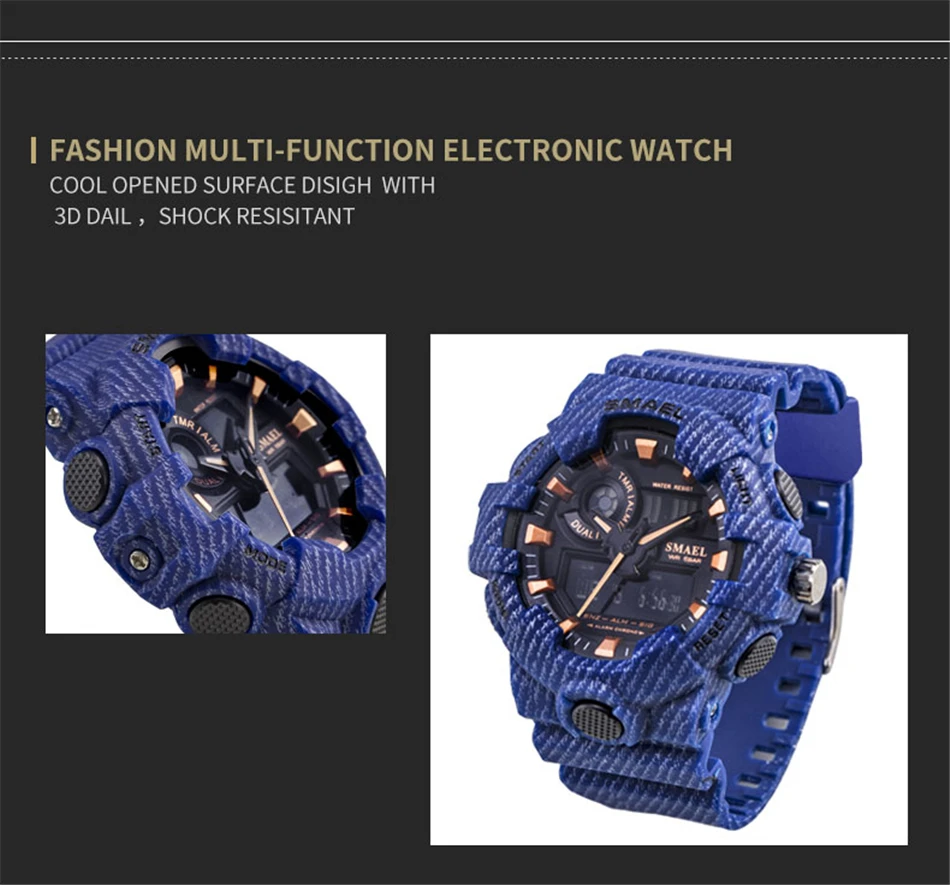 SMAEL мужские s часы лучший бренд класса люкс многофункциональные кварцевые часы мужские повседневные светодиодный Электронные Цифровые спортивные часы Relogio Masculino