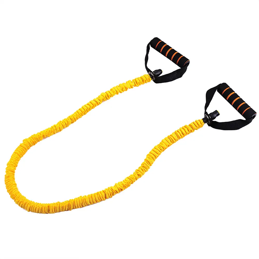 Portable TPE Yellow Stretch Arm Apparatus Puller Fitness Pull Rope Chest Expander Tension Band Removable Flexible Pull Rope