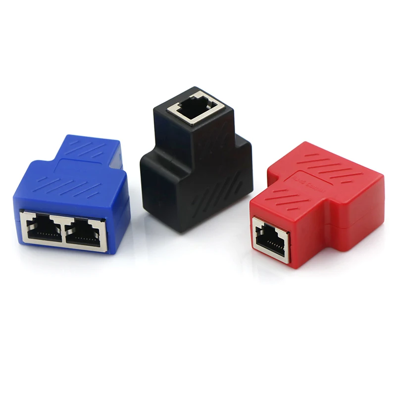 От 1 до 2 двойной сетевой разъем Ethernet подключение к сети сплиттер адаптер для