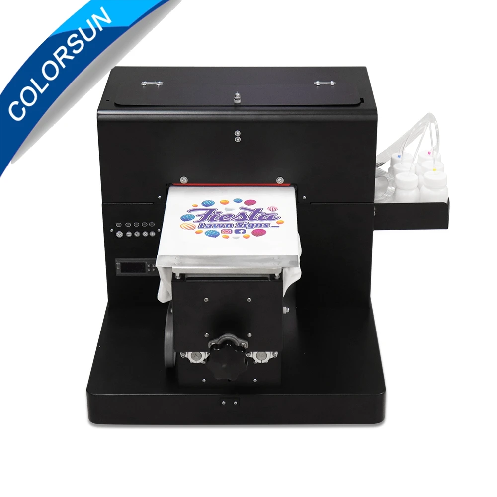 Colorsun A4 планшетный принтер футболка Принтер DTG L805 с текстильными