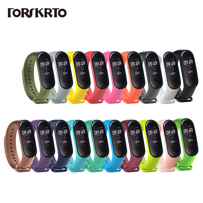 

Colorful mi band 4/3 accessories pulseira miband 4 strap replacement silicone Wriststrap for xiaomi mi4 smart bracelet Wristband