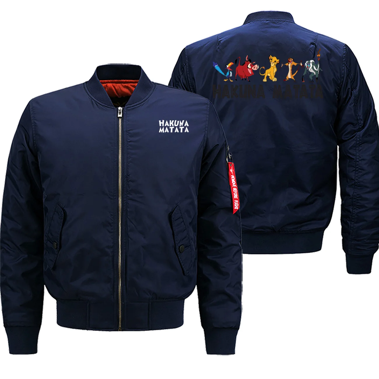 Simba Cartoon Jackets Men Streetwear The Lion King Motorcycle Bomber Warm Clothing Fashion Autumn Winter Jacket Casual Coat