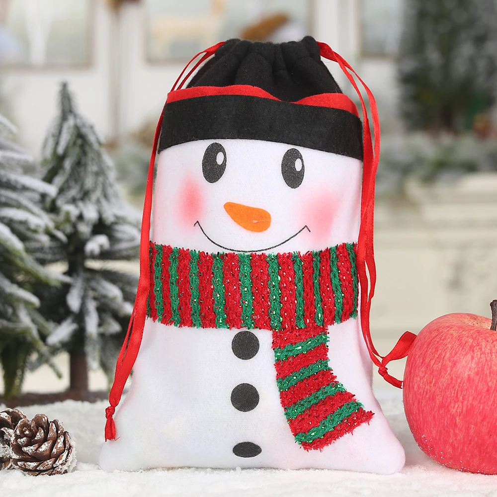 New Year Ornaments For The Christmas Tree Christmas Bag Winter Decoration Snowman Santa Cruz - Цвет: Snowman