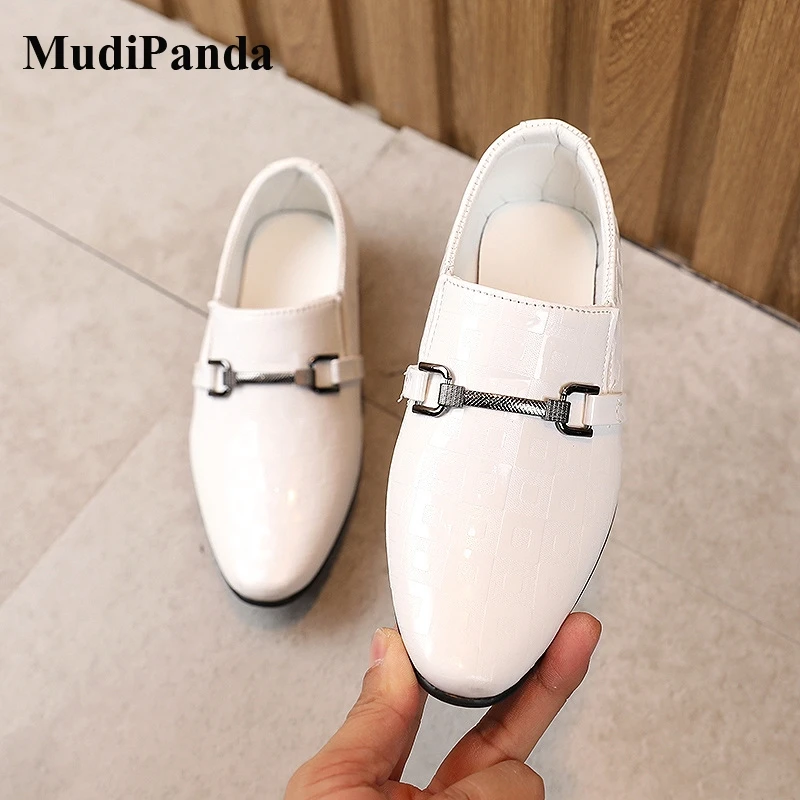 Child Shoes Boys Formal Dress Shoes For Girls Pointed British Style Fashion Show Black Autumn Children Student Single kids shoes leather shoes