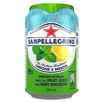 

sanpe llegrino sekt frutta bevande Limone e Menta 6 X 330 ML scatola (confezione da 4 X 6 X ML)