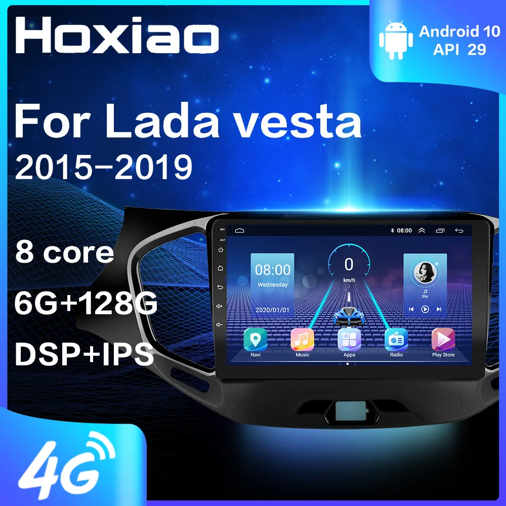 Автомагнитола для LADA Vesta Cross Sport мультимедийный видеоплеер с GPS навигацией 2 din 4G