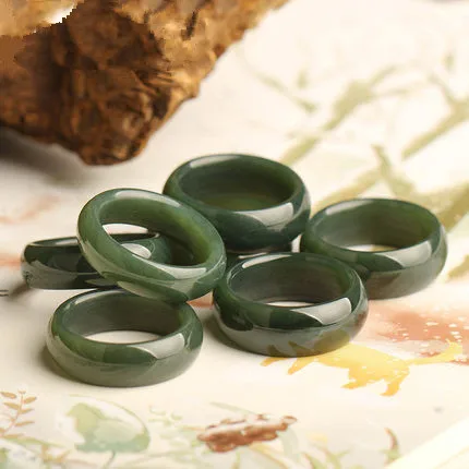 

100% natural authentic hetian jade sapphire ring male and female jade ring jade gift rings brand men women real jade
