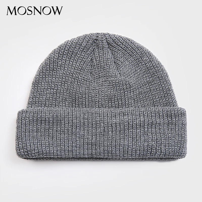 Skullcap Beanie, Зимняя вязанная теплая шапка для взрослых, повседневная короткая шапка в стиле хип-хоп для взрослых мужчин и женщин, шерстяные вязаные Осенние эластичные шапки унисекс