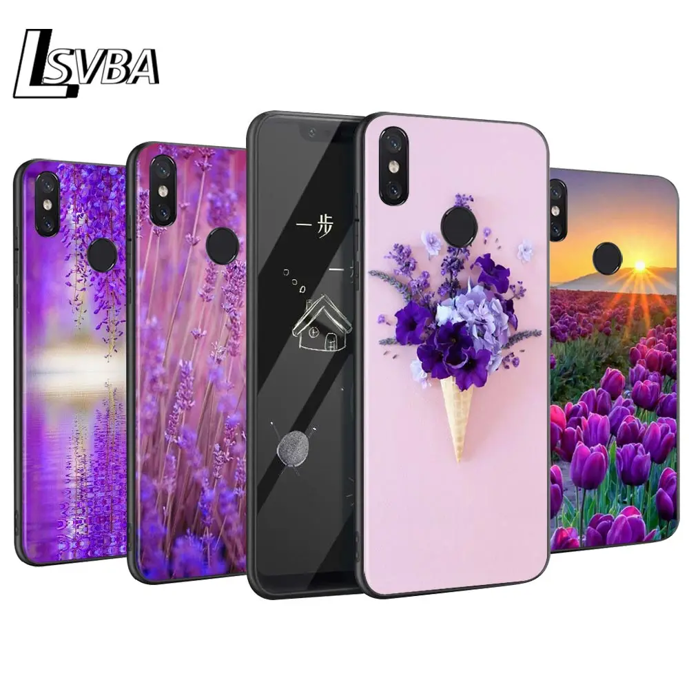 Чехол для телефона с лавандовыми и фиолетовыми цветами Xiaomi Mi 10 Lite 9T CC9 Pro Note 9 8 A3 A2 A1