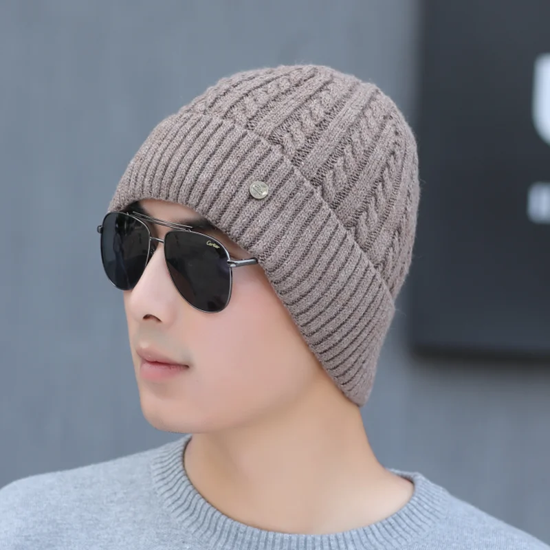 Бренд HANGYUNXUNHAO Skullies Beanies, мужские зимние шапки для мужчин, шарф, вязаная шапка, Beany, зимняя шапка, мужская шапка Gorro