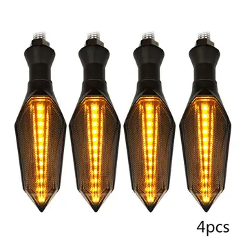 

4x Motorcycle LED Turn Signal Lamp Sequential Flowing Indicator Lights Amber