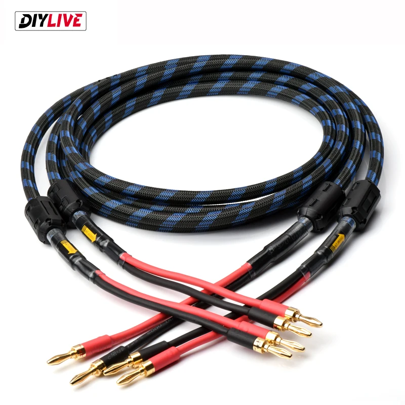 Leva com Banana Par de Cabos de Alto-falante Diylive Alta Qualidade Ofc Alto-falante Plug y 3.5 5 5m um 6n - Image 6