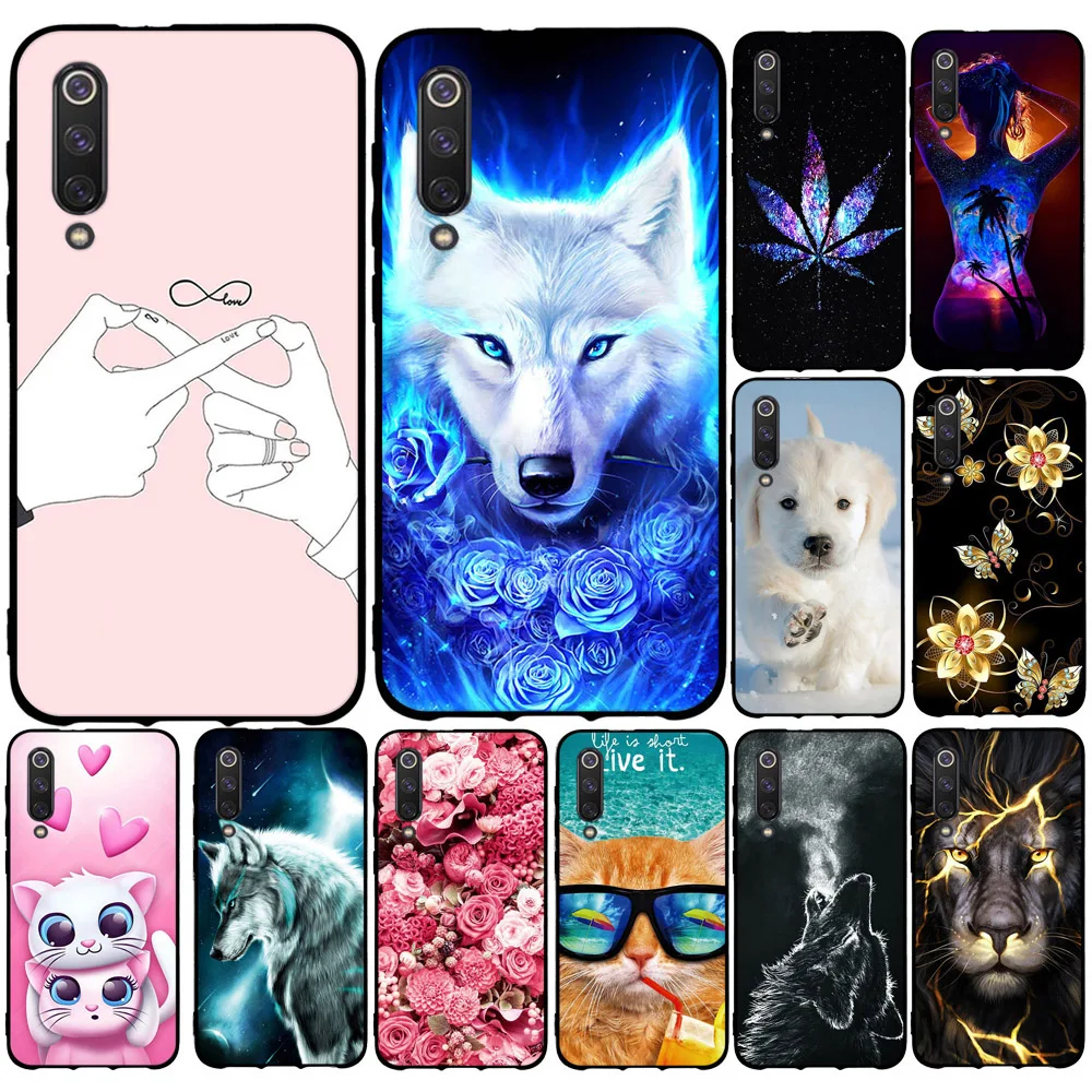 Phone Case For Xiaomi Mi 9 SE Silicone Capa TPU Relief Cartoon Mi9 Coque 3D Print Funda |
