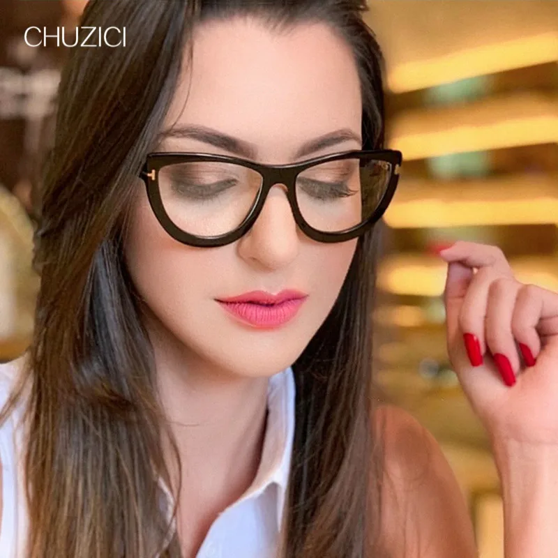 CHUZICI модные женские весенние эллиптические очки кошачий глаз с плоскими линзами