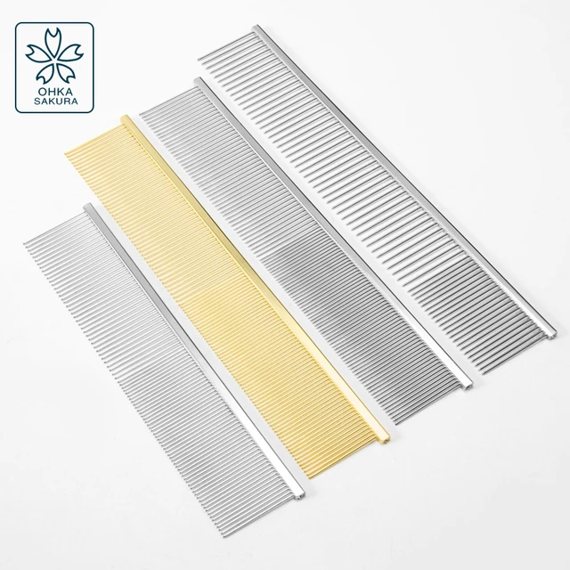 매듭 제거와 당기기 방지 기능이 뛰어난 전문 애완 동물 미용 피아노 빗