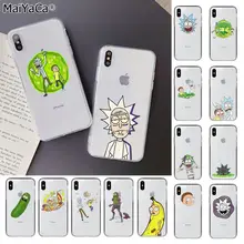 MaiYaCa Рик и Морти Забавный мультфильм Прозрачный чехол для телефона для Apple iphone 11 pro 8 7 66S Plus X XS MAX 5S SE XR