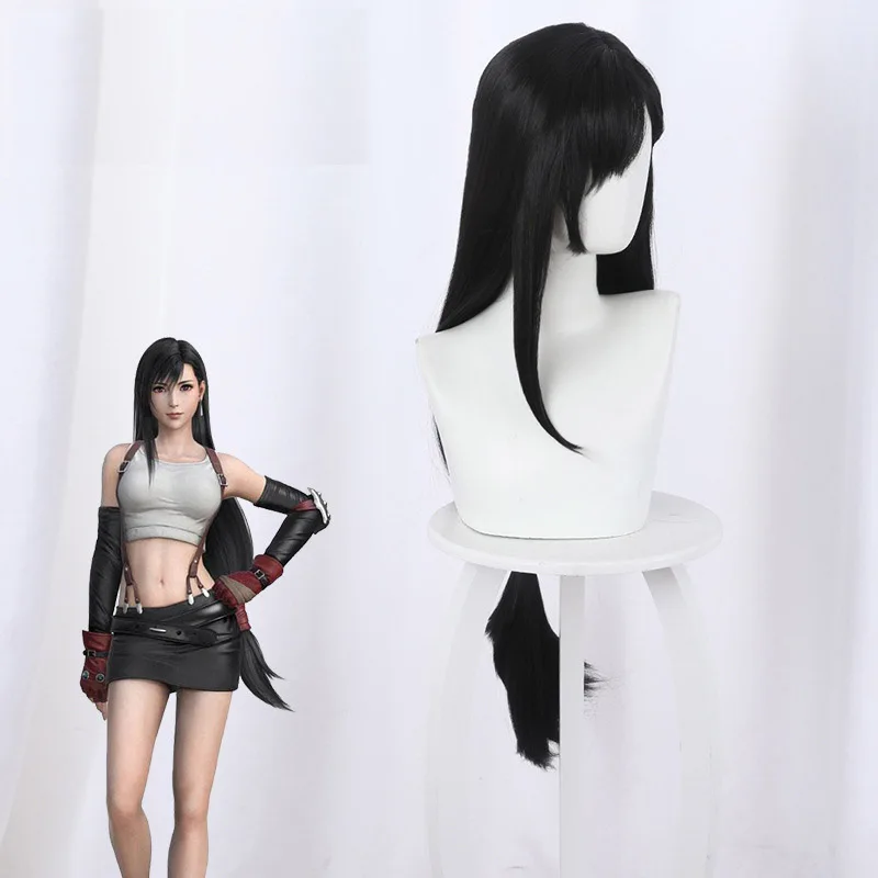 Final Fantasy VII Remake Tifa Cosplay Wig Tifa Lockhart Costume Headwear Accessories Halloween Woman Game With Straight Hair1 (4)