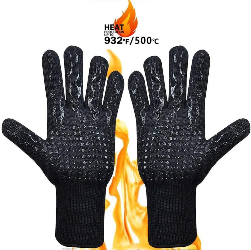 1PCS-BBQ-Gloves-300-500-Centigrade-Extreme-Heat-Resistant-Silicone-microwave-kitchen-Gloves-Cooking-Grill-Oven