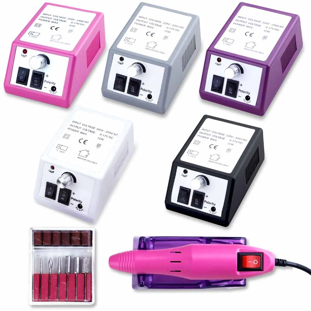 20000 ОБ/мин дрель для ногтей Электрический прибор для маникюра гель для удаления кутикулы шлифовальный инструмент Набор бит Палитра для демонстрации лаков для педикюра машина