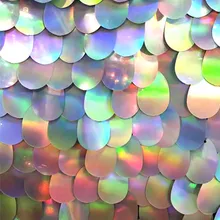 90x130 см 4 см Новая лазерная блестящая ткань овальная Дыня Семена блестки дизайнер DIY платье Вечерние сценический фон ткань