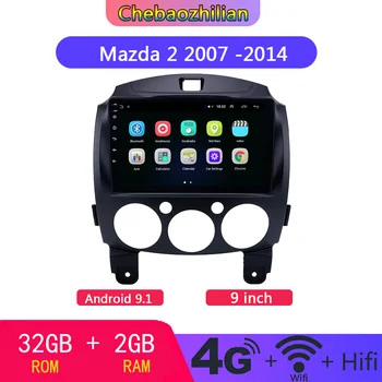

4G Network Android 9.1 Car Radio Multimedia Video Player For Mazda 2 2007 -2014 GPS Sat Navigation Wifi Bluetooth 2+32G