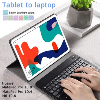 

Suitable for Huawei matepadpro 10.8 Bluetooth colorful backlit keyboard protective cover 10.4 keyboard protective cover M6 10.8