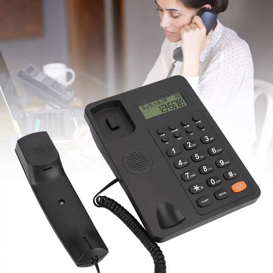 KX-T8206 English Office Desktop Telephone DTMF\FSK Dual System Landline with LCD Display for Home Hotel | - Цена: 