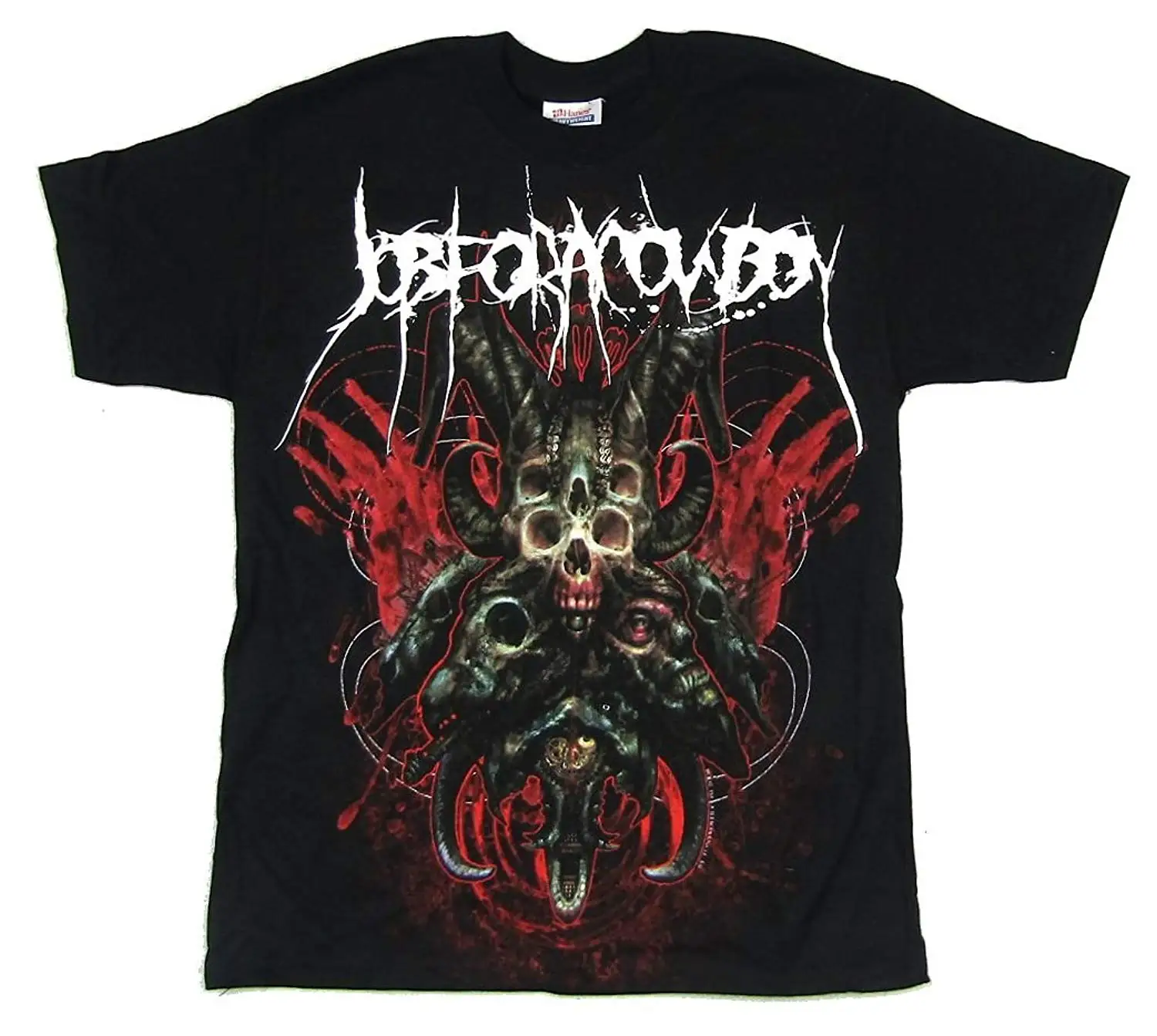 Job For A Cowboy Faces Of Death Black T Shirt Quality Print New Summer Style Cotton Top Tee High Personality |