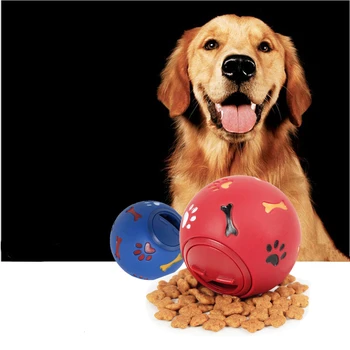 

Pet Dog Toy Natural Rubber Leakage Food Ball For Small Large Dogs Interactive Pet Cat Teething Training Balls Christmas Toys