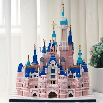 

6300pcs Architecture Princess Castle Building Blocks Amusement Park Castle 3D Model Mini Bricks Toys gift