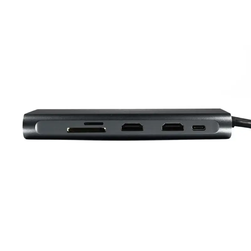 11 в 1 Тип C концентратор USB кабель-Переходник USB C на 2xhdmi+ VGA+ 4xUSB3. 0+ RJ45+ PD+ TF карт ридер