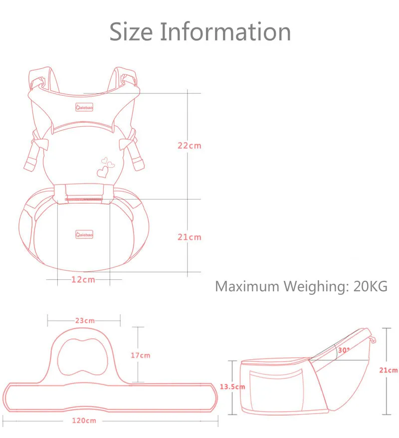 Infant Newborn Comfortable Carrier 360 Ergonomic Light Baby Carrier Multifunction Breathable Sling Backpack Kid Carriage 6