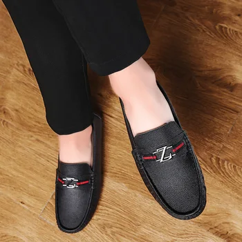 

Male Shoe Four Seasons Doug Shoe Male Genuine Leather Dawdler Casual Shoes Tide Male England Small Leather Shoes Trend