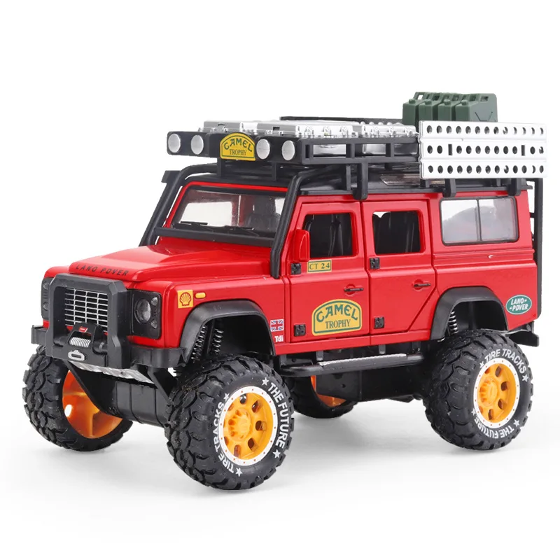 

Exquisite new product 1:28 luxury off-road alloy model,simulation metal sound and light pull back toy model car,free shipping