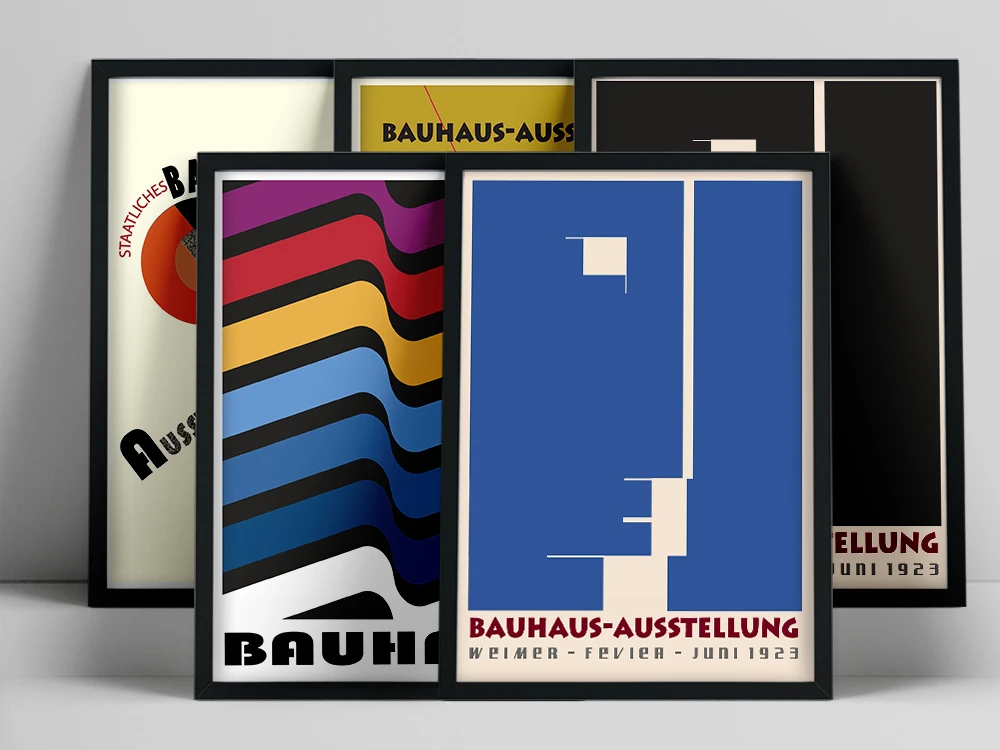 Уникальный геометрический постер Bauhaus минималистичное художественное полотно