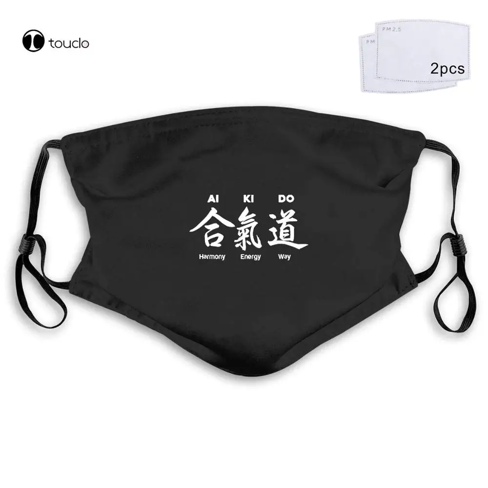 Aikido japanese martial art Face Mask Filter Pocket Cloth Reusable Washable | Аксессуары для одежды