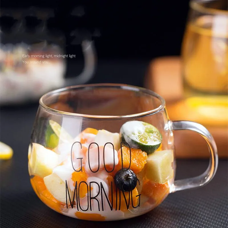 1 шт. чашка для кофе с надписью Good Morning черного и белого цвета термостойкие
