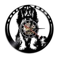 Cavalier King Charles Spaniel Dog Vinyl Record Wall Clock Home Decor Puppy Pet Dog Breed Vintage Album Laser Cut Wall Clocks 1