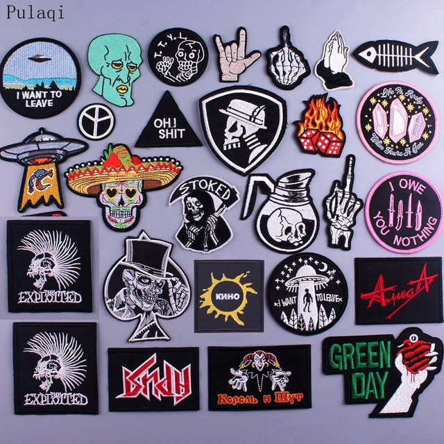 Punk Patches On Clothes Letter Patches For Clothing Funny Iron On