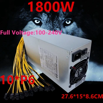 

New PSU For HIBT Single Channel 12V Mute Power Supply A6 A7 S7 S9 T9 E9 V9 10*P6 Power Supply 1800W