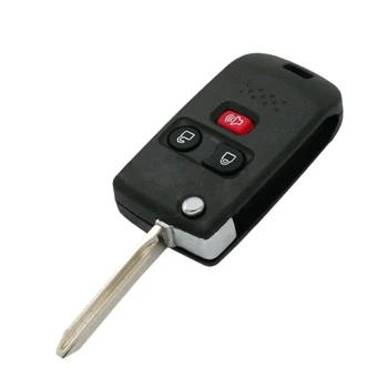 

Flip Key Shell + Key Blank Refit Remote Key Fob 3 Button Fit for Ford Mazda Mercury