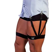 Мужской для мужчин Скрытая Рубашка Остается держатель подвязки пояса Нескользящие эластичные фиксирующий Зажим прочный