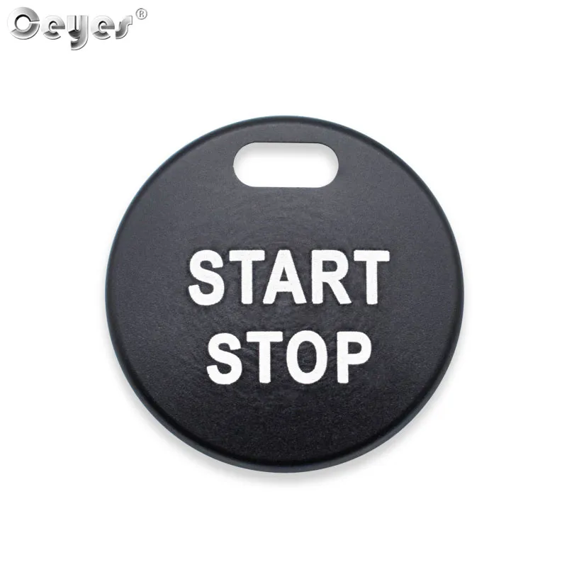 Black Button Cover Ceyes наклейки для стайлинга автомобилей для Nissan, Qashqai, Juke J10 J11 Авто Start Stop стильная кнопка Зажигания для автомобиля кольцо крышки с отверстием случае аксессуары - Название цвета: Black Button Cover