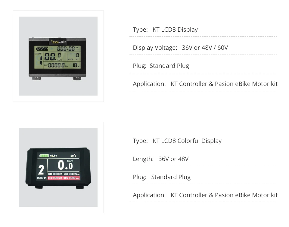 Best PASION E BIKE Components 1500W 45A Controller and Throttle PAS Sensor Electric Bike Components KT Controller Display LCD3 / 8 3