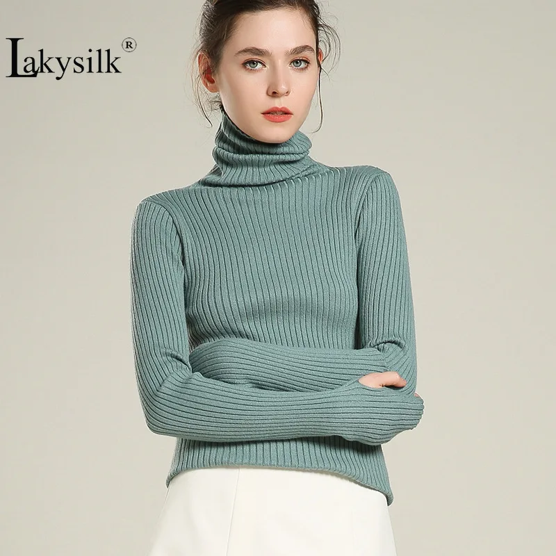 

S-3XL Thick Autumn Winter Women Pullover Sweater Fashion Quality Turtleneck Knitted Jumper Top Soft Warm Female Solid Sweater