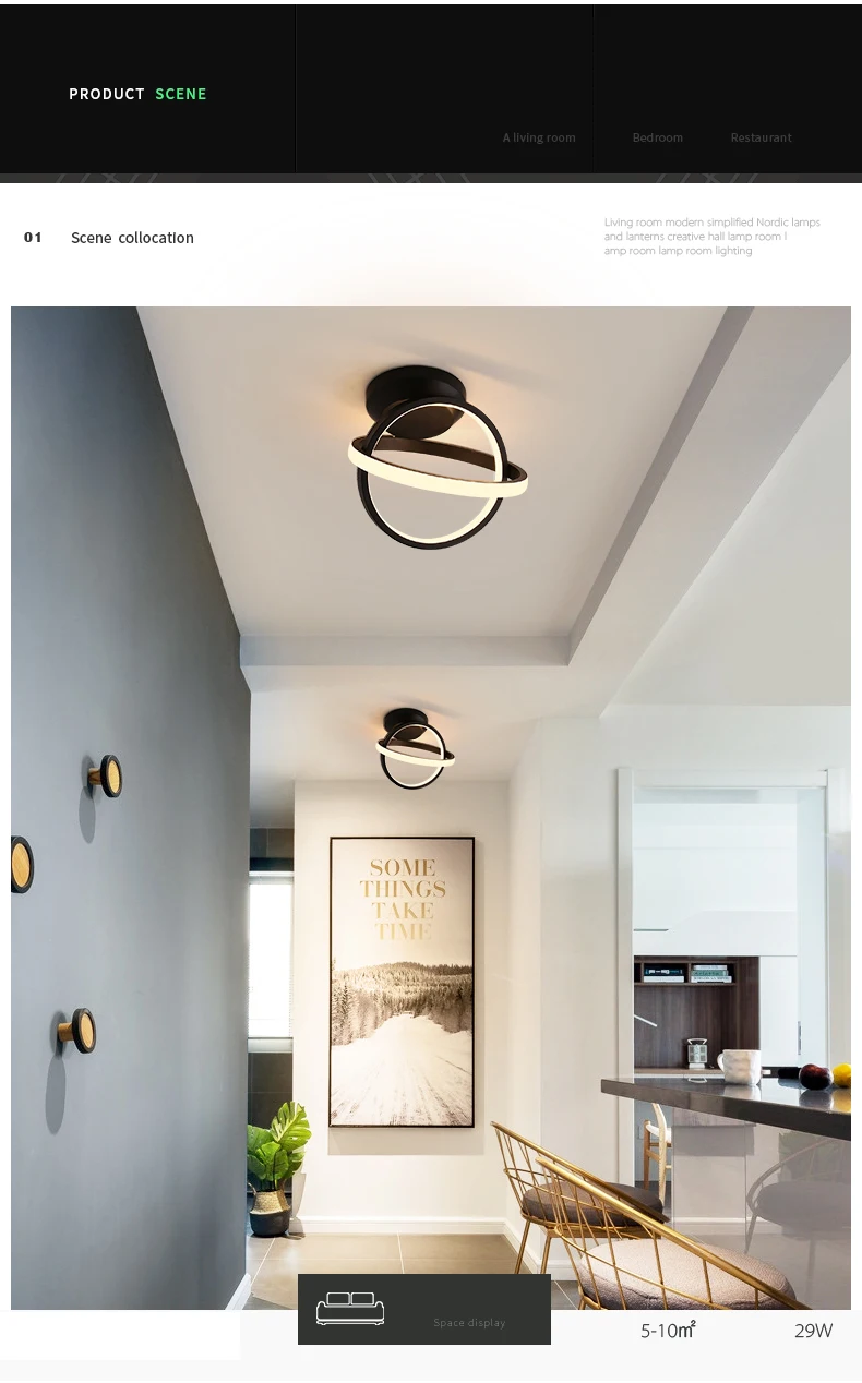 Luzes de Teto do Corredor para Casa Lâmpada do Teto Moderno Entrada Varanda Nordic Quarto Lustre Iluminação Interior Luminárias Led 3 High Quality Luzes e Iluminação