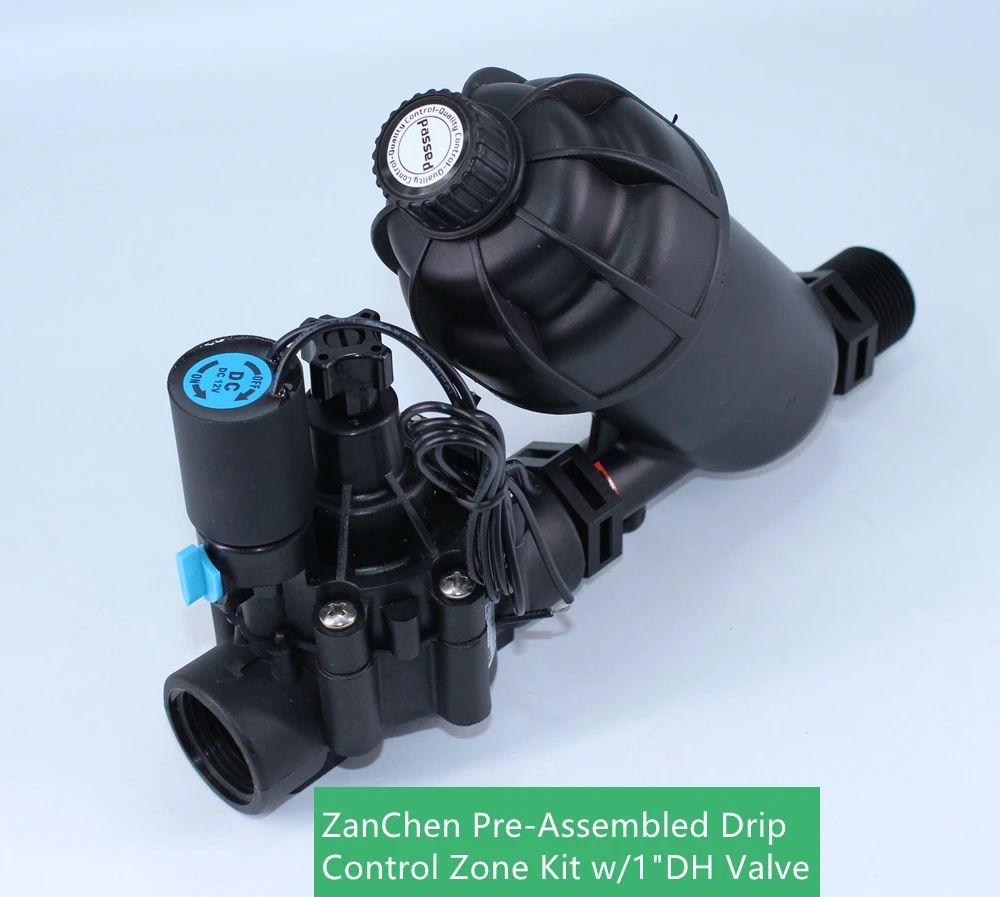 ZanChen 101-DH-предварительно собранный комплект зоны капельного управления " BSP DH клапан разбрызгивателя с 1" фильтром